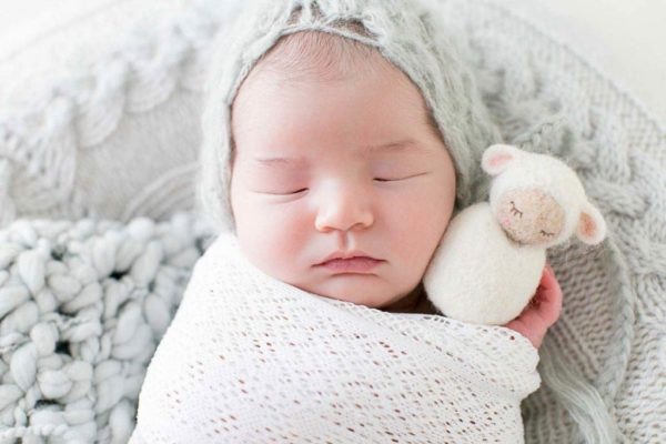 photographie nouveau-né garçon avec peluche toulouse