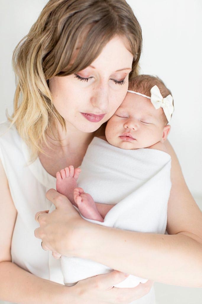 Portrait d'une maman et son bébé