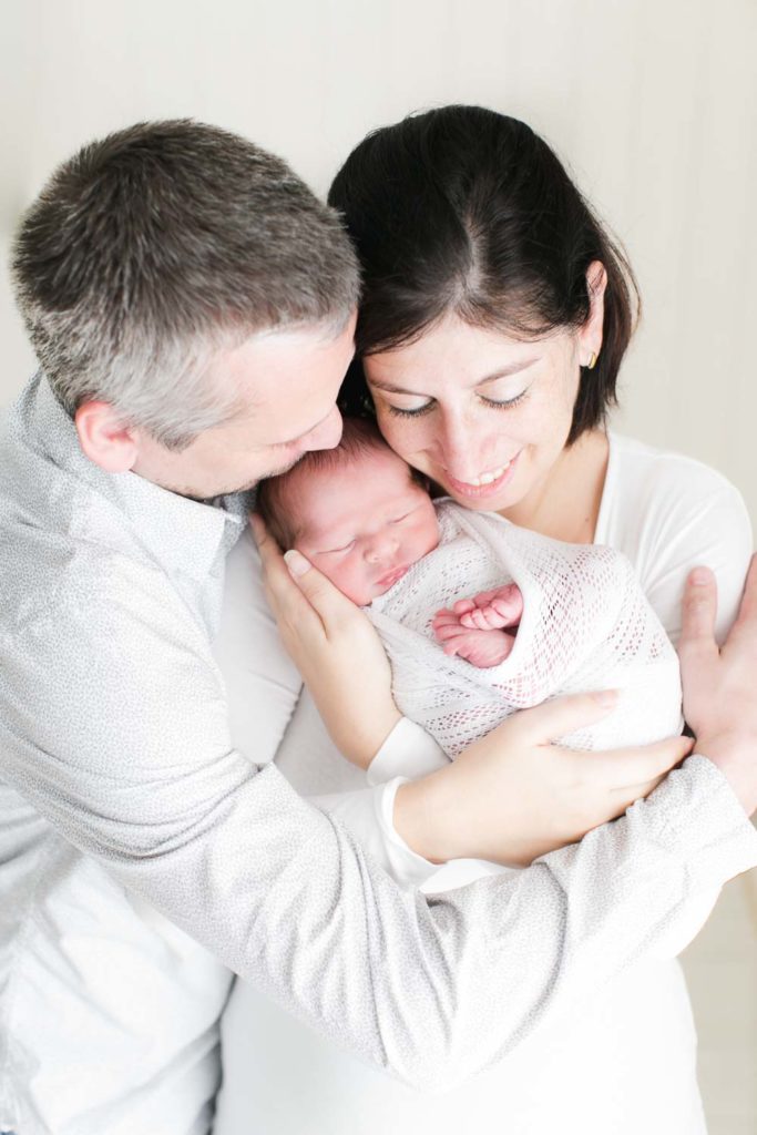 photo de famille après une naissance